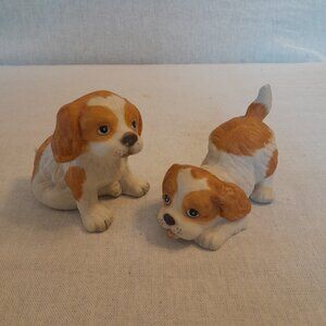 VTG Homco Cocker Spaniel Pups, Set of 2